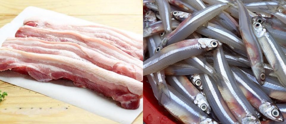 cá cơm kho thịt ba chỉ ngon