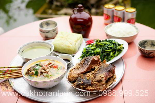 21 mam com ca kho ngay tet