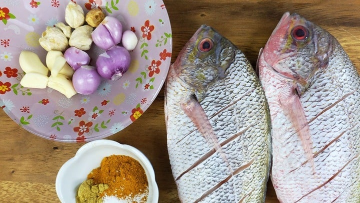 nguyên liệu làm món cá rô phi kho hạt dẻ