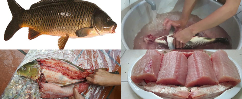 Nguyên liệu món cá chép giòn chiên sả ớt