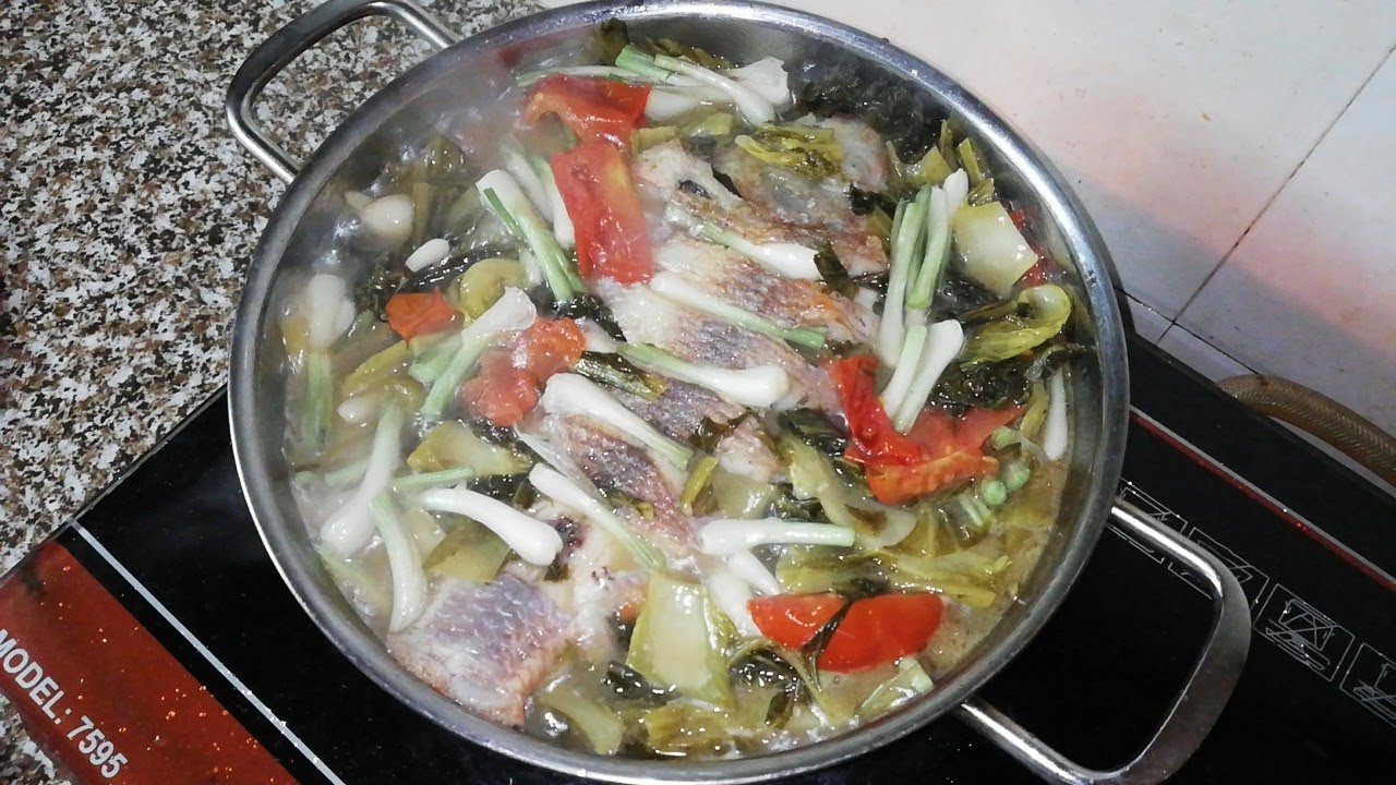 cá diêu hồng om dưa chua