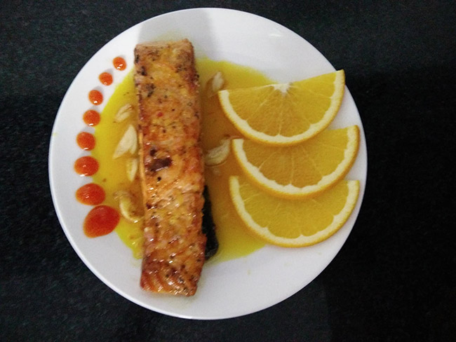 cá hồi sốt cam